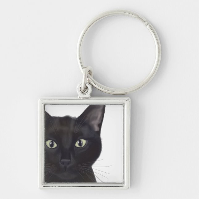 Porte-clés Chat, Portrait de Gus (Devant)