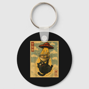 Porte-clés Chat Ramen Drôle Anime Japonaise Ovni Hommes Femme