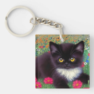 Porte-clés Chat smoking Gustav Klimt