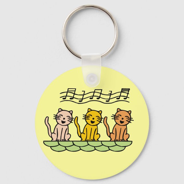 Porte-clés Chats de chant T-shirts et cadeaux (Recto)