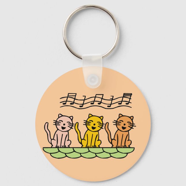 Porte-clés Chats de chant T-shirts et cadeaux (Recto)