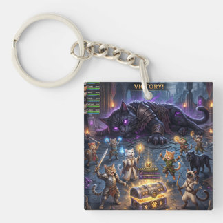 Porte-clés Chats de combat de boss de jeu vidéo Guild Downs B