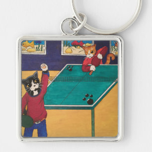 Porte-clés Chats de ping-pong de tennis de table