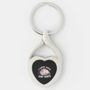 Porte-clés Chats marrants avec Citation Chat-Lover