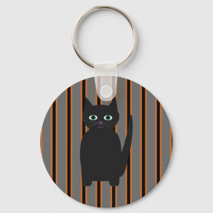 Porte-clés Chats noirs de Halloween amusants et élégants
