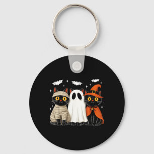 Porte-clés Chats noirs vintage Halloween Citrouille Momie Sor