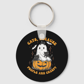 Porte-clés Chats Parce que les Gens sont Flippants Halloween 