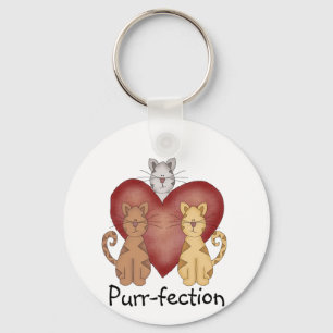 Porte-clés Chats Purr-fection Tshirts et cadeaux