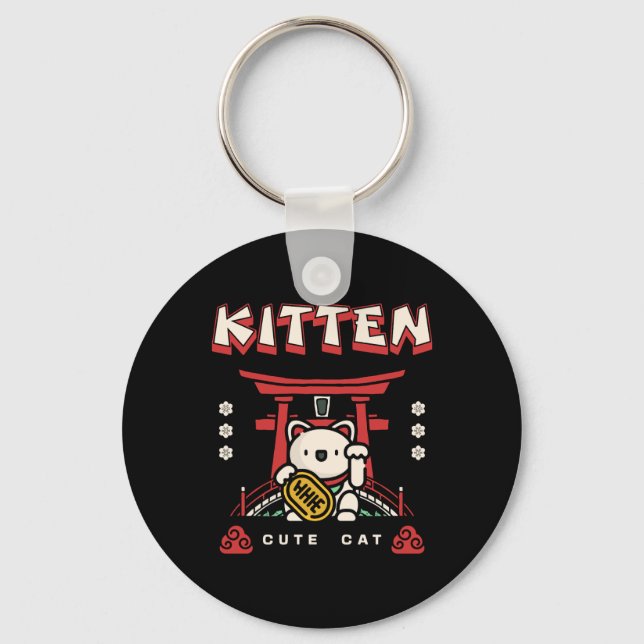 Porte-clés chatte chanceuse (Recto)