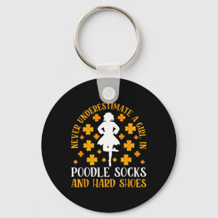 Porte-clés Chaussettes Poodle de danse irlandaise et chaussur