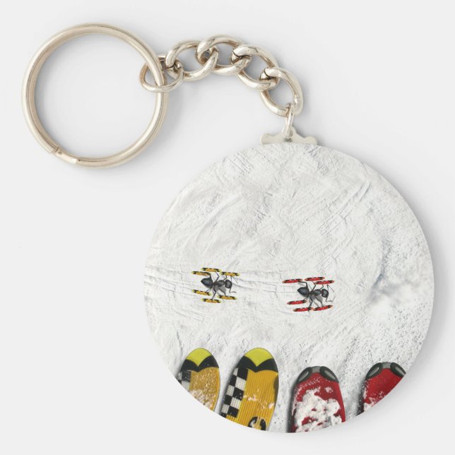 Porte-clés Chaussures De Ski, Passant Par (Devant)