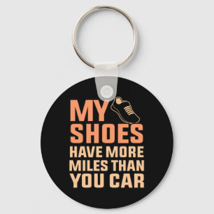 Porte-clés Chaussures Ont Plus De Miles Moitié Marathon Runne