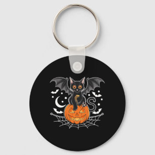 Porte-clés Chauve-souris Halloween _ Chat Noir Chauve-souris 