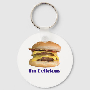 Porte-clés cheeseburger - Je suis délicieux