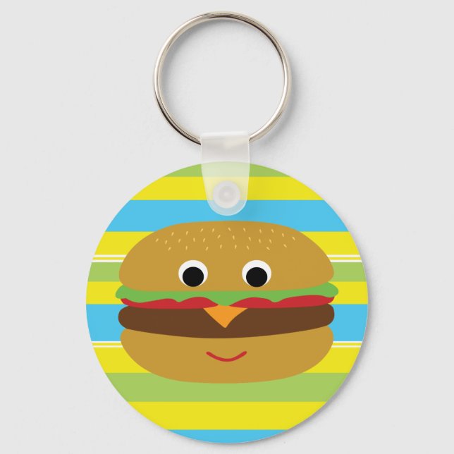Porte-clés Cheeseburger rétro (Recto)