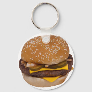 Porte-clés Cheeseburger Sur Le Sesame Seed Bun