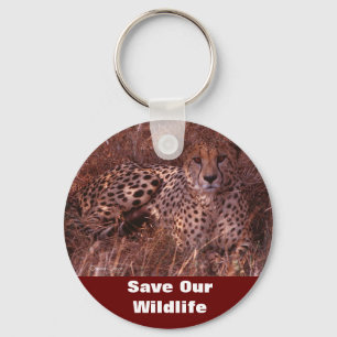 Porte-clés Cheetah Stare Sauvez notre Porte - clé de la faune