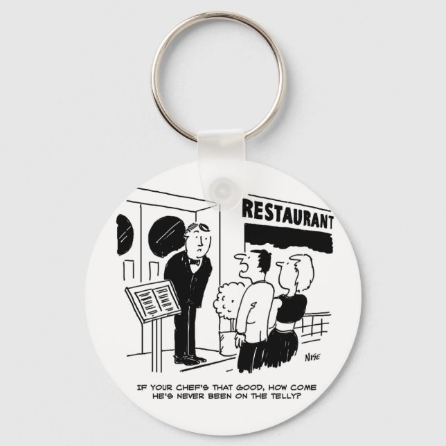 Porte-clés Chef au restaurant Not Bein on Television Cartoon (Recto)