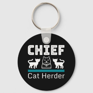 Porte-clés Chef Cat Herder Funny