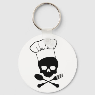 Porte-clés Chef crâne et os croisés