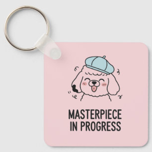 Porte-clés Chef-d'œuvre Poodle Rosy Conception Artistique Fém