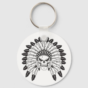 Porte-clés Chef du crâne indien