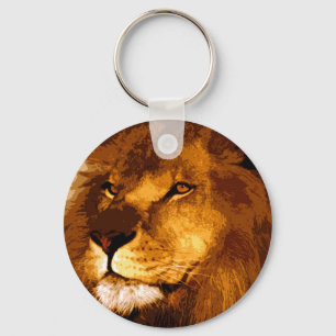 Porte-clés Chef du lion africain