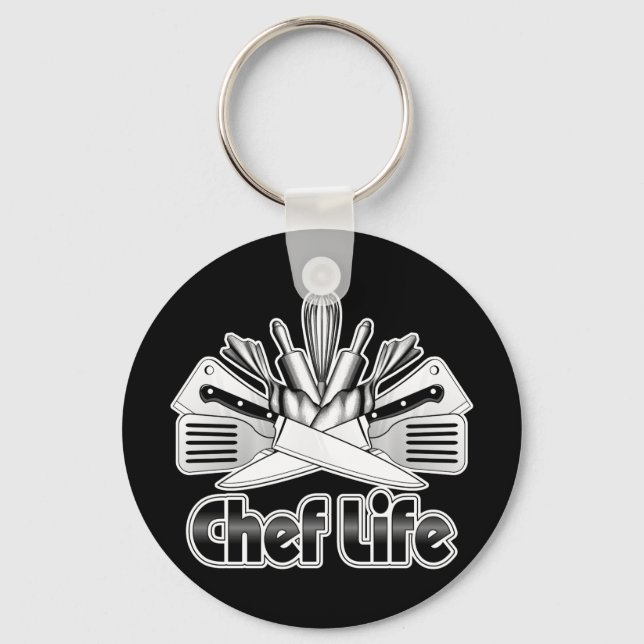 Porte-clés Chef Life : Ustensiles de cuisine (Recto)