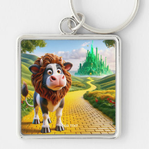 Porte-clés Chemin de lion de vache mignonne Imaginaire