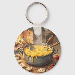 Porte-clés Cheminée Fondue de Fromage Cosy