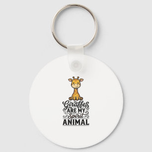 Porte-clés Chemise à gravure vintage d'animal d'esprit de gir