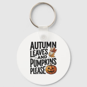 Porte-clés Chemise Automne Citrouille Avec Feuilles Et Vib Ha