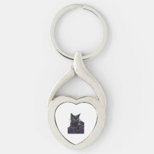 Porte-clés chemise CHAT noir