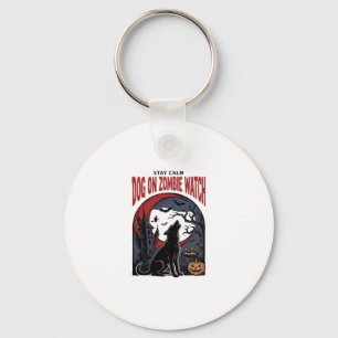 Porte-clés Chemise de chien Halloween modèle patrouille zombi