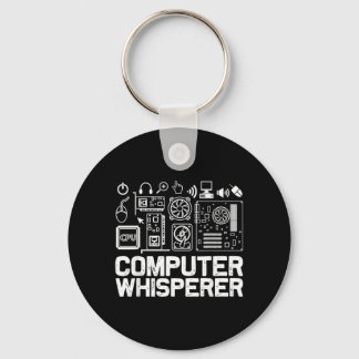 Porte-clés Chemise de chuchoteur d'ordinateur Support techniq