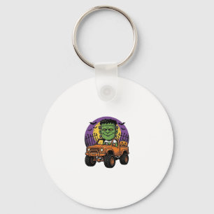 Porte-clés Chemise de citrouille de camion monstre Halloween