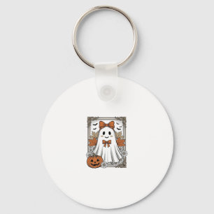 Porte-clés Chemise de fantôme Halloween mignonne avec gravure