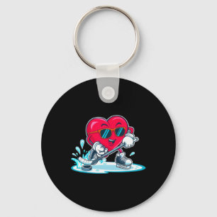 Porte-clés Chemise de hockey à coeur pour la Saint-Valentin g