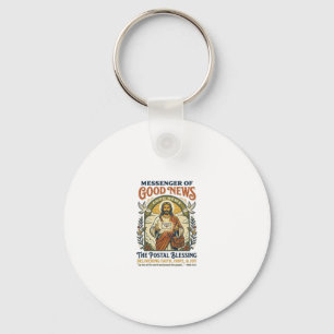 Porte-clés Chemise de livraison de facteur Jésus Foi basée su