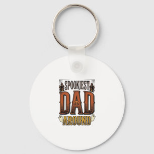 Porte-clés Chemise de papa Halloween Père effrayant Gravure v