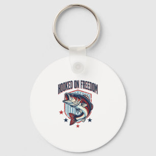 Porte-clés Chemise de pêche à la basse vintage accro à la lib
