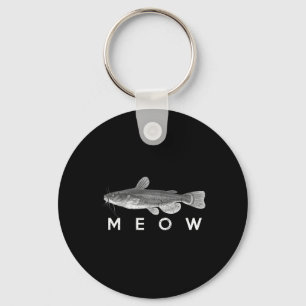 Porte-clés Chemise de poisson-catfish Meow Drôle Pêche-pêche 