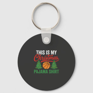 Porte-clés Chemise de pyjama de Noël de basketball