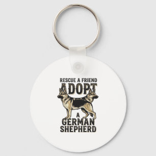 Porte-clés Chemise de sauvetage de chien de berger allemand v
