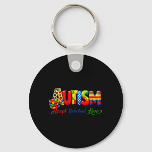 Porte-clés Chemise de sensibilisation à l'autisme Accepter Co