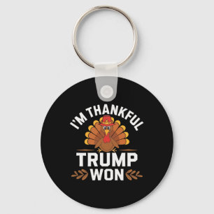Porte-clés Chemise de Thanksgiving Trump Je suis reconnaissan