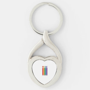 Porte-clés Chemise de typographie arc-en-ciel du mois de la f