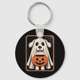 Porte-clés Chemise drôle de chien fantôme Halloween Halloween