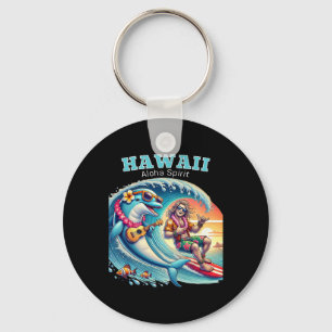 Porte-clés Chemise drôle de surf - Esprit Aloha Hawaï