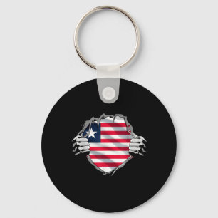 Porte-clés Chemise du Liberia Drapeau libérien Jour de l'indé